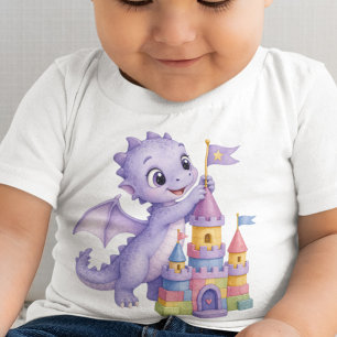 Personlig Lavendel Baby Drak Tillverkning Leksaks T Shirt