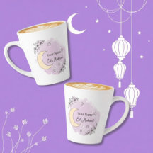 Personlig Lavendel Eid Mubarak Kaffe Mugg