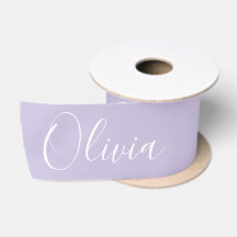 Personlig lavendel Elegant Namn Satinband