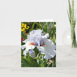 Personlig Lavendel Iris Lyckönskningskort Kort