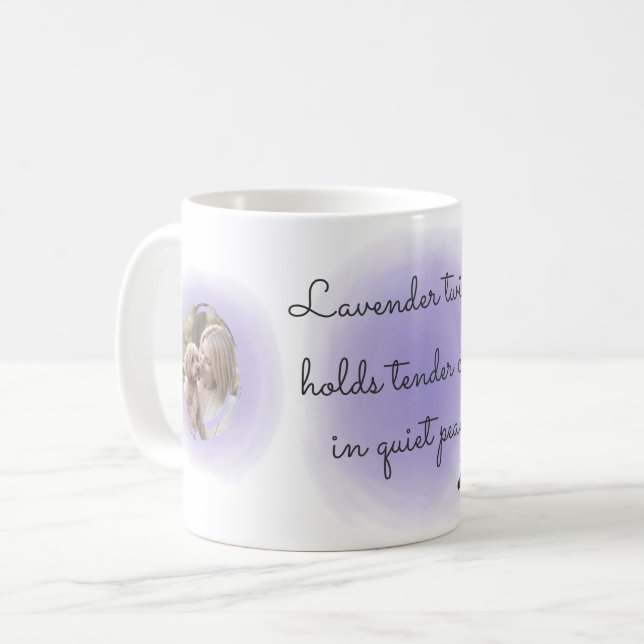 Personlig Lavendelfärgad Poodle i Vattenfärg med T Kaffemugg (Framsida vänster)