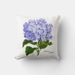 Personlig lavendelhortensia botanisk blomma kudde