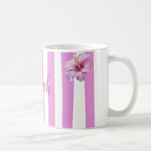 Personlig lavendelvattenfärg blommig anteckningsbo kaffemugg
