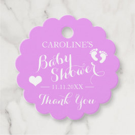 Personlig Lavender Baby Feet GIRL Baby Shower Gåvor Etiketter