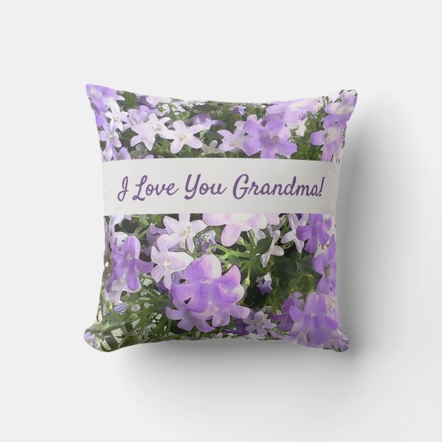Personlig Lavender Blommigt Dam Anpassningsbar Gif Kudde (Framsida)