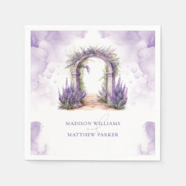 Personlig Lavender Garden Wedding Pappersservett