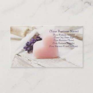 Personlig Lavender Heart Soap Farmhouse Stil Visitkort