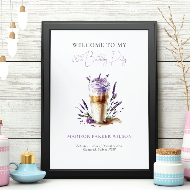 Personlig Lavender-kaffets födelsedag Poster (Skapare uppladdad)