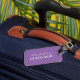 Personlig lavender lila resgodsagenummer bagagebricka (Front Insitu 3)