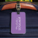 Personlig lavender lila resgodsagenummer bagagebricka (Front Insitu 2)