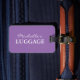 Personlig lavender lila resgodsagenummer bagagebricka (Front Insitu 4)