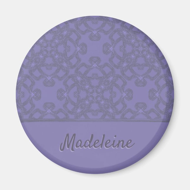 Personlig lavender mönster magnet (Framsidan)