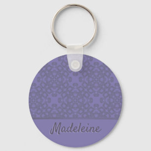 Personlig lavender mönster nyckelring