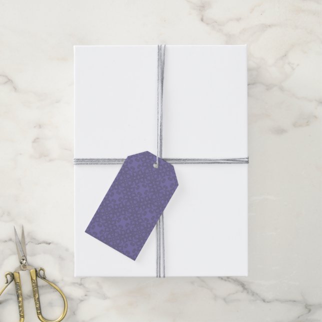 Personlig lavender mönster presentetikett (Med Snöre)