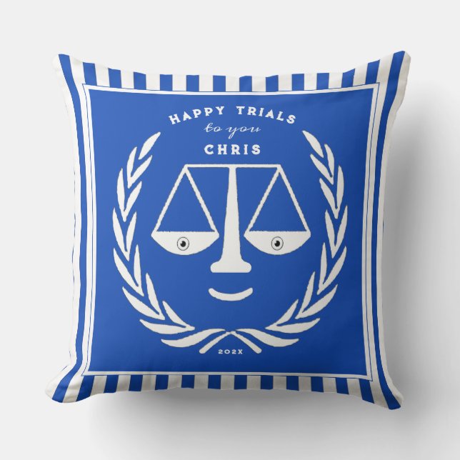 Personlig Law School Grad Gift Kudde (Framsida)