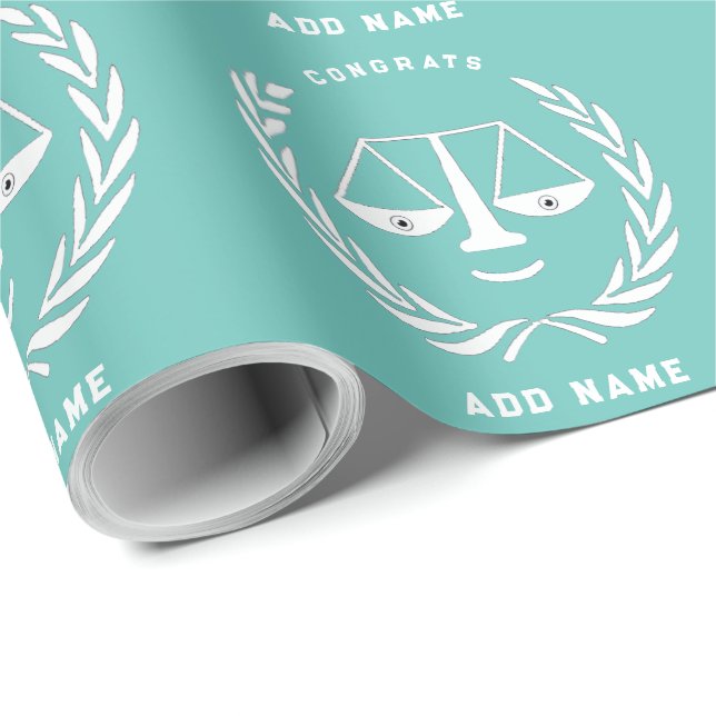 Personlig Law School Grad Gift Presentpapper (Rullad Hörn)