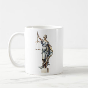 Personlig Law School/Lawyer Dam Justice Kaffemugg