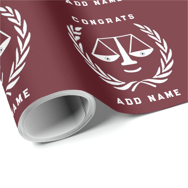 Personlig Law School Studenten Gift Presentpapper (Rullad Hörn)