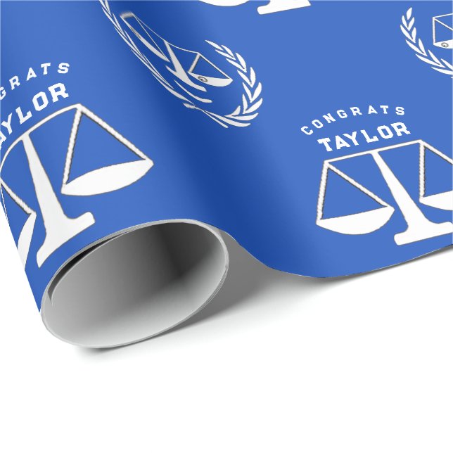 Personlig Law School Studenten Gift Presentpapper (Rullad Hörn)