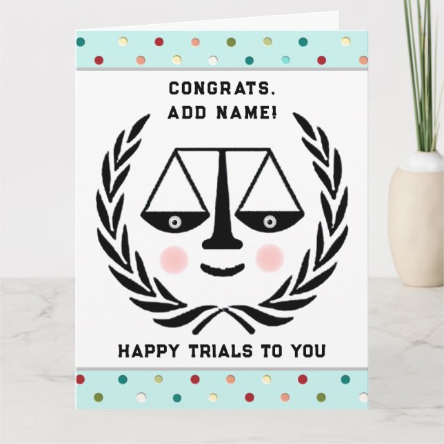 Personlig Law School Studenten Kort (Framsida)