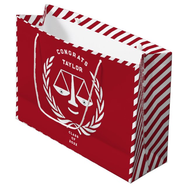 Personlig Law School Studenten Large Gift Bag (Framsidan Vinklad)