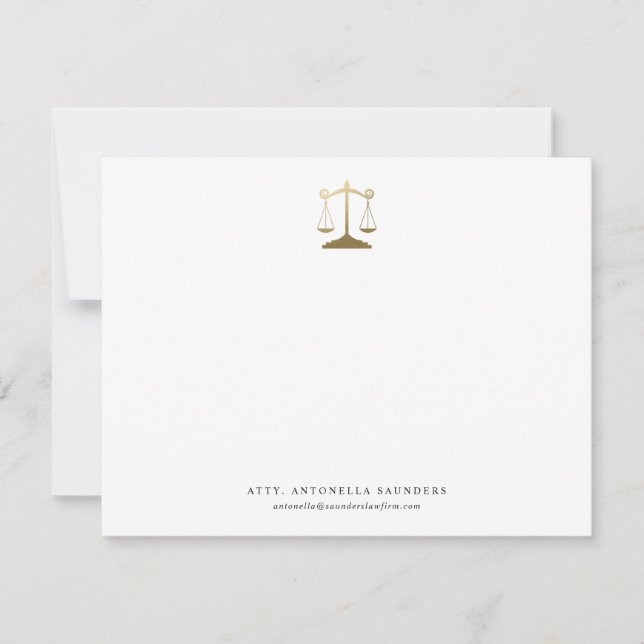 Personlig Lawyer-anteckningskort Anteckningskort (Framsida)