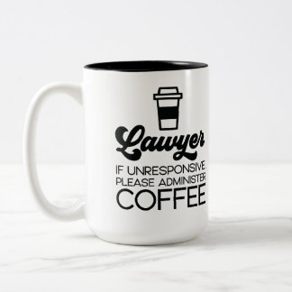 Personlig Lawyer & Coffee Gift Två-Tonad Mugg