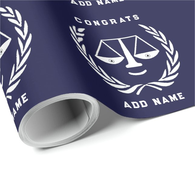 Personlig Lawyer Law School Gift Presentpapper (Rullad Hörn)