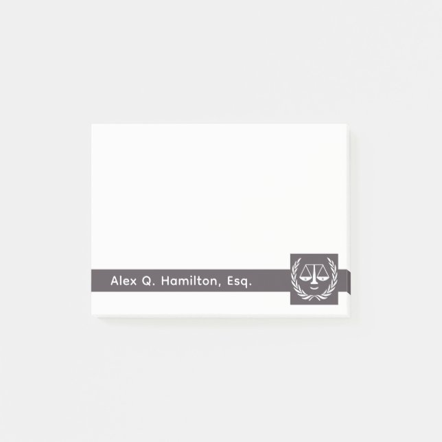 Personlig Lawyer Notes Post-it Block (Framsida)