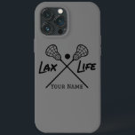 Personlig LAX (Lacrosse) Life iphone case<br><div class="desc">Höj ditt mobila spel med den här personligen "Lax Life"-mobiltelefonväska. Om du visar kärlek för lacrosse kombinerar fodral stil och skydd i ett. Låt din passion skina och välkomna Lax Life med alla samtal och all text. Ut både på och utanför fält!</div>