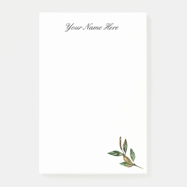 Personlig Leafy PostIT-anteckningar Post-it Block (Framsida)