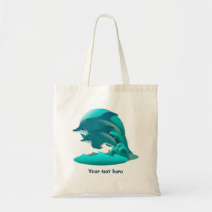 Personlig Leaping Blue Dolphins Tygkasse