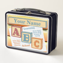 Personlig Learning School ABC Metall Lunchbox