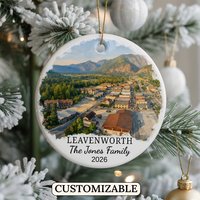 Personlig Leavenworth-ornament, Washington Julgransprydnad Keramik (Skapare uppladdad)