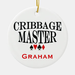Personlig ledar- Cribbage Julgransprydnad Keramik