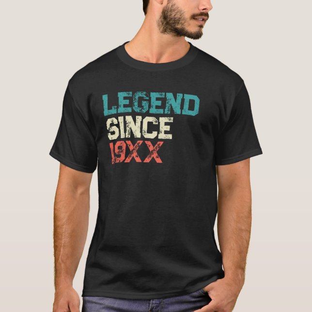 Personlig Legend Birthday T Shirt (Framsida)