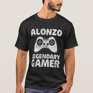 Personlig Legendary Gamer Alonzo Namn Video Gam T Shirt