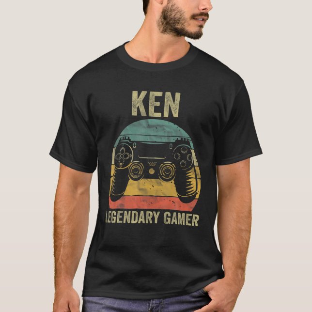 Personlig Legendary Gamer Ken Namn Video Gamer T Shirt (Framsida)