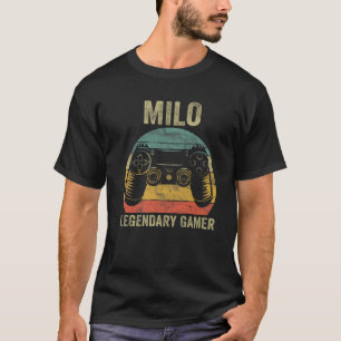 Personlig Legendary Gamer Milo Namn Video Gamer T Shirt