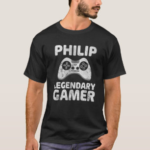 Personlig Legendary Gamer Philip Namn Video Gam T Shirt