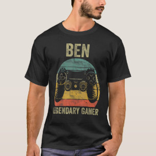 Personlig Legendary Gamer Shirt Ben Namn Video T