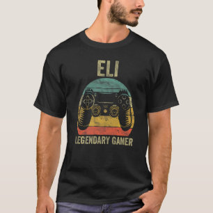 Personlig Legendary Gamer Shirt Eli Namn Video T