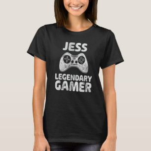 Personlig Legendary Gamer Shirt Jess Namn Video T Shirt