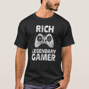 Personlig Legendary Gamer Shirt Rik Namn Video T