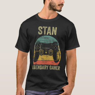 Personlig Legendary Gamer Shirt Stan Namn Video T