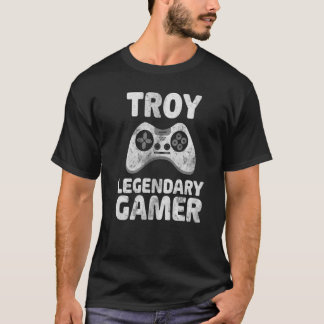 Personlig Legendary Gamer Troy Namn Video Game T Shirt