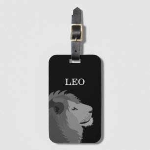 Personlig Lejon Animal Wildlife Leo Zodiac Sign Bagagebricka