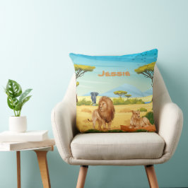 Personlig Lejon om Savannah Kudde