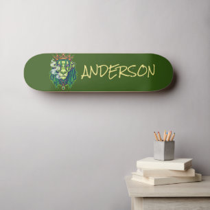 Personlig LEJONA OGRÄS KUNG Mini Skateboard Bräda 18,5 Cm