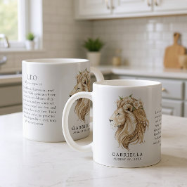 Personlig Lejonet Stjärntecken Horoskop Present Kaffemugg
